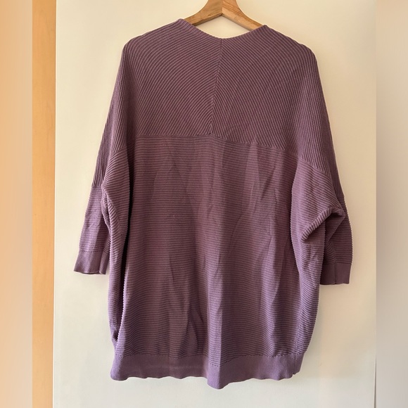 Express Cardigan Sweater Purple Dolman Sleeve - Picture 2 of 3